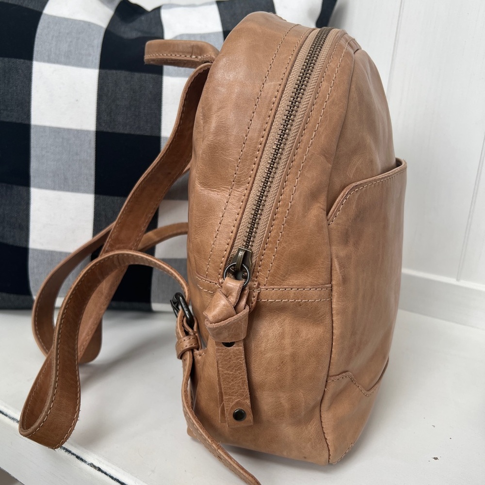 Frye Tan Leather Mini Backpack - Picture 7 of 12